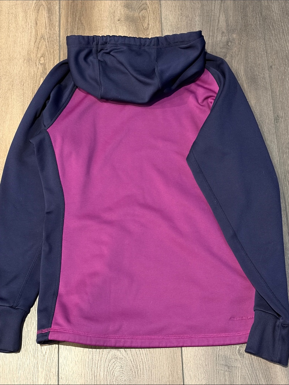 Nike Magenta & Navy Raglan Pullover Hoodie - Picture 3 of 4